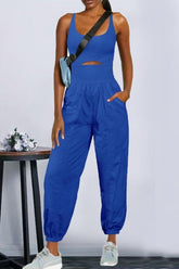 Royal Blue Get Physical Jumpsuit